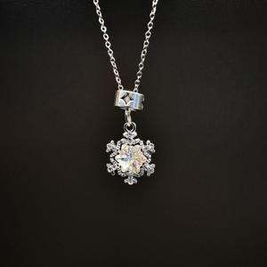 Conjunto de Collar con Colgante de Estrella de Diamantes Completos de Plata de Ley S925 con Pendientes, Cadena Brillante para Clavícula, Joyería Fina de Lujo para Mujer - Product Image 1