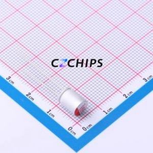 Condensador Sólido HS1A227M0607PC, Componente de Montaje Pasante (THT), D6.3xL7mm 220uF 20% 10V 2.5mm - Product Image 1