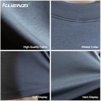 Camiseta Oversize para Mujer Kuenzi 100S, Tejido de Punto Modal Antiarrugas, Sin Bolitas, Sensación Fresca, 250GSM