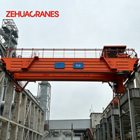 Pont roulant intelligent à double poutre de 10 tonnes et 30 tonnes avec grappin hydraulique pour l'élimination des déchets en usine