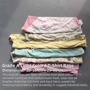 Trapos de Algodón 100% de Primera Calidad, Color Claro, de 10-25 kg, Trapos de Limpieza Industriales para Uso en Limpieza - Product Image 2