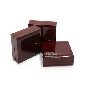 Custom logo Wooden Jewelry Box Packaging for <b>Ring</b> Pendant Bracelet Bangle Necklace Earrings Jewellery Boxes - Product Image 1