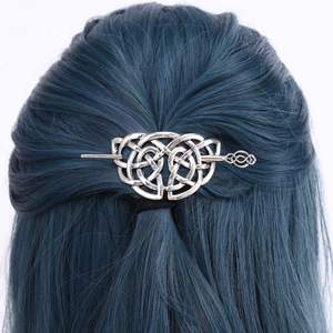 Épingle à cheveux vintage simple avec nœud celtique, accessoire pour cheveux pour femmes, style viking norvégien, bijoux de fête, épingle à cheveux avec nœud celtique pour femmes - Product Image 3
