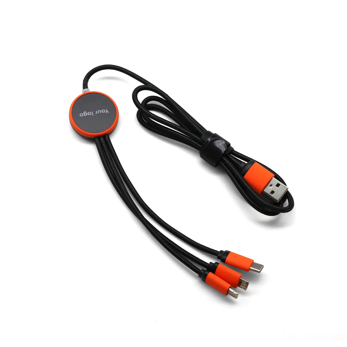 Best Verkopende Cadeau Snel 3 In 1 Usb-Oplaadkabel Met Oplichtend Logo