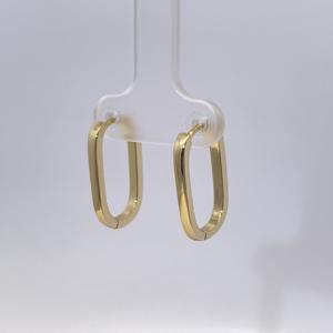 Tianyu Gems Brass <b>Gold</b> <b>Plated</b> Classic Vintage Minimalist Style Rectangular Shape <b>Hoop</b> <b>Earrings</b> for Women - Product Image 2
