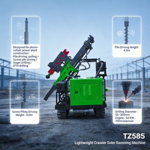 Pile driver sur chenilles TZ585 |   Moteur et pompe 52 kW, moment <span class=keywords><strong>de</strong></span> charge élevé, multifonction, faible entretien, retour sur investissement rapide, valeur <span class=keywords><strong>de</strong></span> revente élevée - Product Image 5