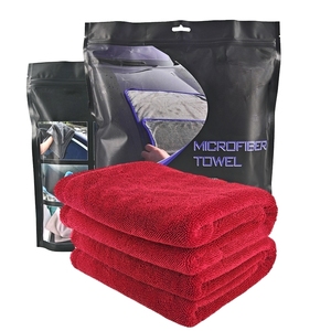Serviette de séchage automobile en microfibre 1200 g/m² à boucles torsadées, très vendue, pour le lavage et le nettoyage rapide des voitures - Product Image 1