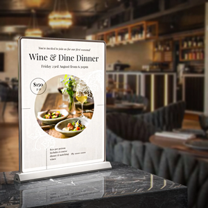 ที่ใส่ A4แบบชาร์จไฟได้ A5แบตเตอรี่กล่องไฟ LED สองด้านที่ใส่โปสเตอร์กรอบตั้งโชว์ของเดสก์ท็อป - Product Image 6