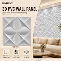 Panneaux muraux 3D en PVC ignifuges et imperméables MORLENX avec relief géométrique pour fond de télévision et intérieurs de restaurants