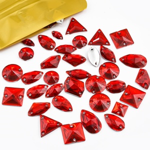 OLeeya Vente en gros de cristaux de couture en résine à dos plat, formes variées, 20, 50 ou 100 pièces, à coudre pour accessoires vestimentaires - Product Image 4