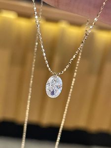 Collier solitaire tendance en or massif 18 carats Xinfly, diamant ovale de 1,0 ct cultivé en laboratoire IGI, chaîne à maillons pour mariage, fiançailles, cadeau - Product Image 5