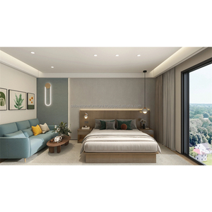 Juego de Muebles de Dormitorio Personalizado y Económico para Apartamento o Estudio de Hotel de 3 Estrellas, con Cama de Madera, Sofá, Escritorio y Armario para Habitación Completa - Product Image 1