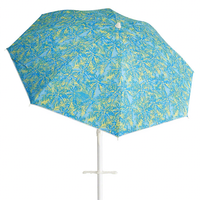 Parasol de plage commercial personnalisé avec logo, 8 pieds, robuste, résistant au vent, inclinable, pour la famille, avec vis de fixation