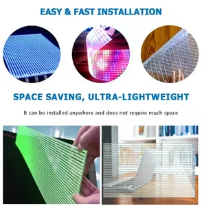 Écran de Film Adhésif pour Fenêtre Publicitaire Ultra Mince Intérieur en Verre Transparent Led Soft Film Display - Product Image 6