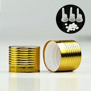 Tapa de rosca de aluminio y plástico <span class=keywords><strong>para</strong></span> botellas de aceites esenciales, anillo negro dorado duradero <span class=keywords><strong>con</strong></span> tubo de vidrio, tamaño de puerto de 18 mm, personalizable - Product Image 3