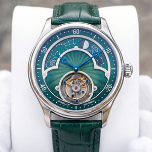 Montre automatique mécanique OEM ODM avec tourbillon, indicateur jour/nuit 24 heures, cadran guilloché de luxe, acier inoxydable, montre-bracelet homme - Product Image 2