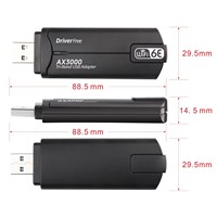 Adaptador USB WiFi al por Mayor, 3000mbps, Sin Controladores, RTL8832CU, Tarjeta de Red Inalámbrica Wifi 6e AX3000, Adaptador USB WiFi Tri-Banda