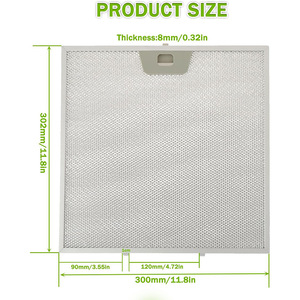 <b>Range</b> Hood Oil Filter WB02X24872 Aluminum Alloy Top Suction Type for GE JVW5301BJTS JVW5301EJES - Product Image 2