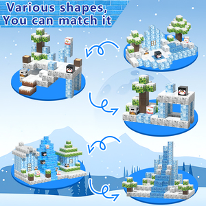 100 Uds <span class=keywords><strong>bloques</strong></span> de construcción magnéticos STEM cubos de construcción magnéticos juego de Castillo de Navidad de plástico <span class=keywords><strong>para</strong></span> juguetes de niños - Product Image 4