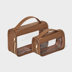 Trousse de <span class=keywords><strong>Maquillage</strong></span> Transparente Personnalisable, Sac de Voyage <span class=keywords><strong>pour</strong></span> Articles de Toilette, Étui Cosmétique <span class=keywords><strong>pour</strong></span> Femmes, Pochette de Soins de la Peau avec Fermetures Éclair <span class=keywords><strong>pour</strong></span> Essentiels - Product Image 2