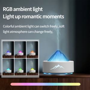 Nouveau diffuseur d'arômes électrique à flamme 100 ml, design méduse et volcan en plastique, sans eau, pour usage hôtelier avec lumière LED, Type-C - Product Image 2
