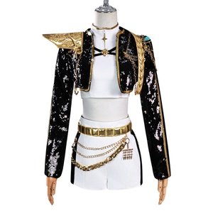 Costume Cosplay Rumi Mira Zoey con Paillettes Nere all'Ingrosso Uniforme Scolastica per Halloween Feste KPOP <span class=keywords><strong>Anime</strong></span> - Product Image 2