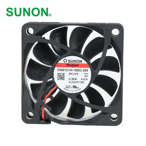 Ventilateur axial de refroidissement pour armoire SUNON HA60151V4-1000C-A99 ODM OEM en plastique 60x60x15mm 12VDC 22mA 0.36W 2200RPM 12.7CFM avec roulement à bille - Product Image 1