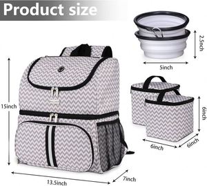 Muestra gratuita: Bolsa de viaje para perros Mobile Dog Gear Week Away (15"x7"x14", Negra) - Incluye 2 recipientes para almacenar comida para mascotas - Product Image 3