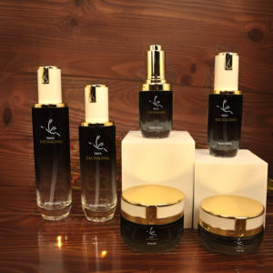 Envases Cosméticos de Vidrio de Lujo Personalizados, Frascos de Tónico <span class=keywords><strong>Nivea</strong></span> con Bomba, Envases Vacíos para Crema y Loción, MOQ Bajo, Juego de Botellas para el Cuidado de la Piel con Tapa de Rosca - Product Image 1