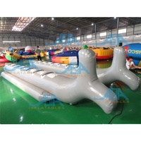 Bateau gonflable en forme de banane pour 10 passagers, gris, pour le surf