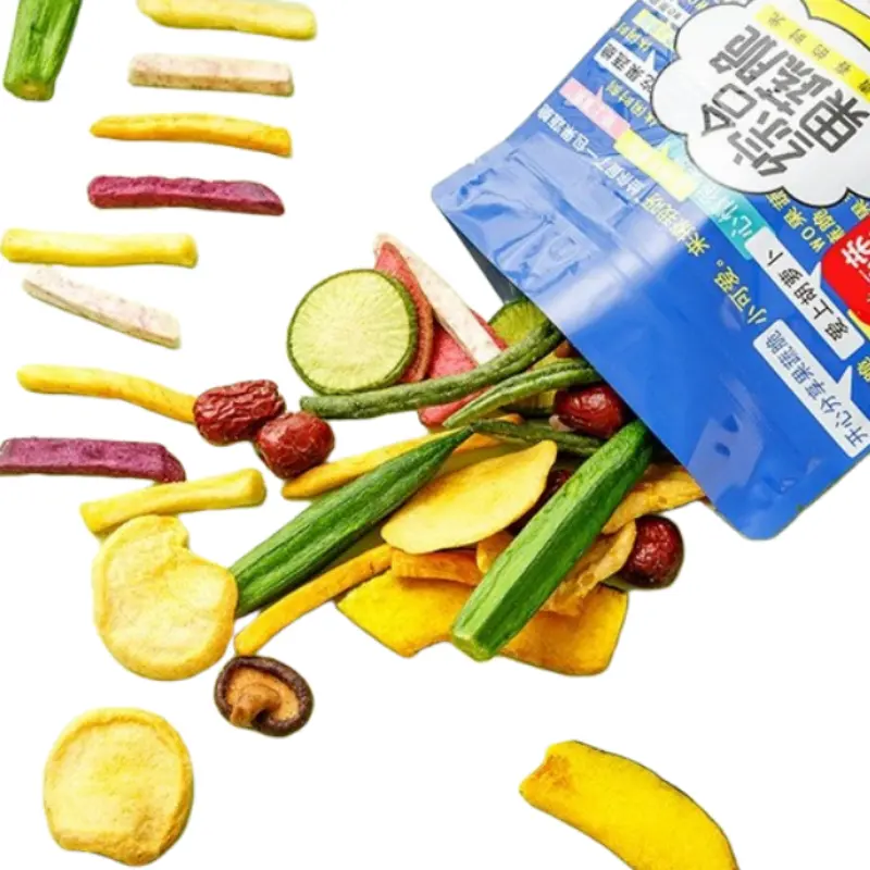 250g daixiaodi snack di verdure di vendita caldo in confezione di patatine di paglia veggie snack di verdure disidratate