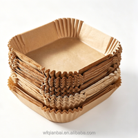 Papier sulfurisé antiadhésif multi-tailles pour friteuse à air, résistant à la graisse, en silicone écologique et résistant à la chaleur pour pain et biscuits