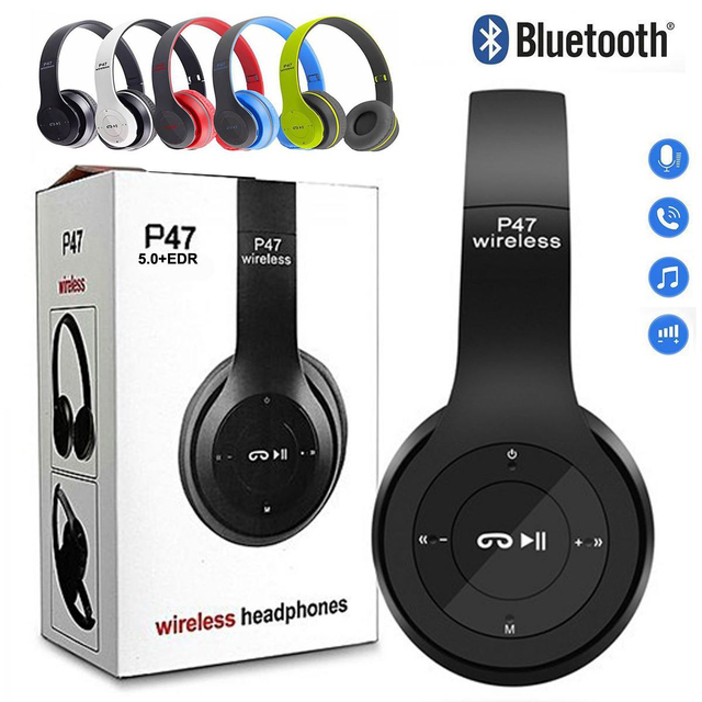Oraimo 3c Tws P47 Gaming SD TF Card 3.5mm AUX Fone De Ouvido Auriculares Audifono Over-ear Bluetooth Wireless Headset Headphones