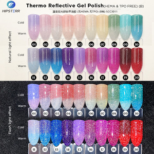 Vernis Gel Thermique Scintillant Sans HEMA Argent Rose Violet – Gel Polish à Changement de Température Réfléchissant Thermique Soak Off - Product Image 6