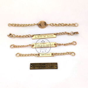 Plaque Métallique Classique en Laiton Poli, Étiquette Métallique Gravée avec Bordure, Logo Métallique pour l'Identification des Meubles - Product Image 1