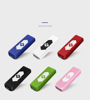 Briquet électronique USB rechargeable en plastique moderne et coupe-vent, personnalisé pour cadeaux d'affaires et usage cigarette - Vente en gros
