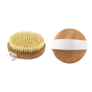 Vendita calda di tutte le setole di Sisal naturale in legno spazzola per il corpo a secco esfoliante <span class=keywords><strong>Cellulite</strong></span> per il corpo - Product Image 1
