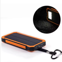 Ponsel pintar 10000mAh kedap air elektronik tenaga surya portabel Powerbank 20000mah ponsel Antarmuka Input USB mikro