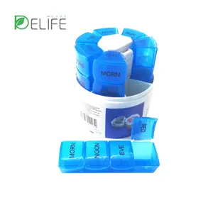 wholesale medical portable medicine weekly plastic pill box organizer 7 days with timer supplier