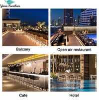 Modern, Rahat, Yüksek Kaliteli, Dış Mekan Bahçe Mobilyası, Alüminyum ve Örgülü Halat Yemek Sandalyesi Takımı (Bahçe, Otel, Villa, Tatil Köyü İçin)