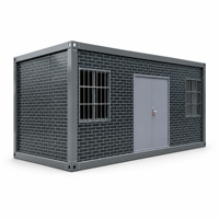 Maison modulaire préfabriquée à assemblage rapide, kit détachable haute sécurité, finition brique, pour dortoir