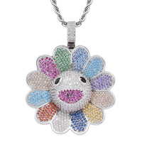 Pendentif Tournesol Sept Couleurs Élégant Romantique Tendance Luxe Haut de Gamme Mode Individuelle