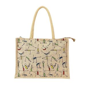 Custom Printed Jute Tote <b>Bag</b> with Manufacturer of India Kolkata West Bengal Cheap Price Nice Printing High Quality Product - Product Image 1