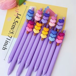 Bolígrafo con Diseño de Corazón Colorido para el Día de San Valentín, Logotipo de Dibujos Animados, Punta de 1.0 mm, Plástico, Promocional, Escolar, con Temática de Amor - Product Image 4