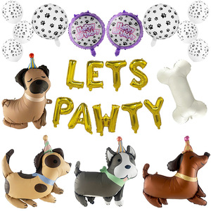 LETS PAWTY perro mascota fiesta globo paquete mascota <span class=keywords><strong>cumpleaños</strong></span> fiesta telón <span class=keywords><strong>de</strong></span> fondo decoración arreglo - Product Image 6