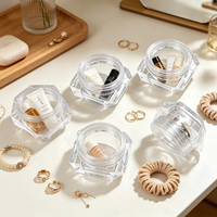 Boîte à crème en plastique PS transparente, flacon cosmétique portable de voyage, récipient vide pour crème pour le visage et pommade pour les soins de la peau