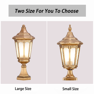 <strong>Vintage</strong> Classic Black Bronze Garden Lamp E27 Outdoor Garden Pillar <strong>Light</strong> LED Aluminum Body IP65 Outdoor Yard - Product Image 6