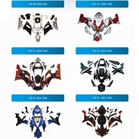 Accessoires de coque de moto pour YAMAHA YZF-R1 YZF-R6 XJ6 600 Ensemble complet de coque complète de voiture Pièces en plastique