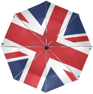 Nx Hot Selling Custom Any Country Flag 23" 8k 190t Pongee Fully-Automatic <strong>Uk</strong> England Flag <strong>Umbrella</strong> for Adults - Product Image 2