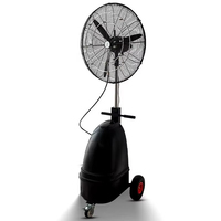 Ventilateur de sol industriel haute puissance Paichi PC-1027 en laiton avec humidification par atomisation d'eau de 0,3 L et brumisation haute pression 60 BAR